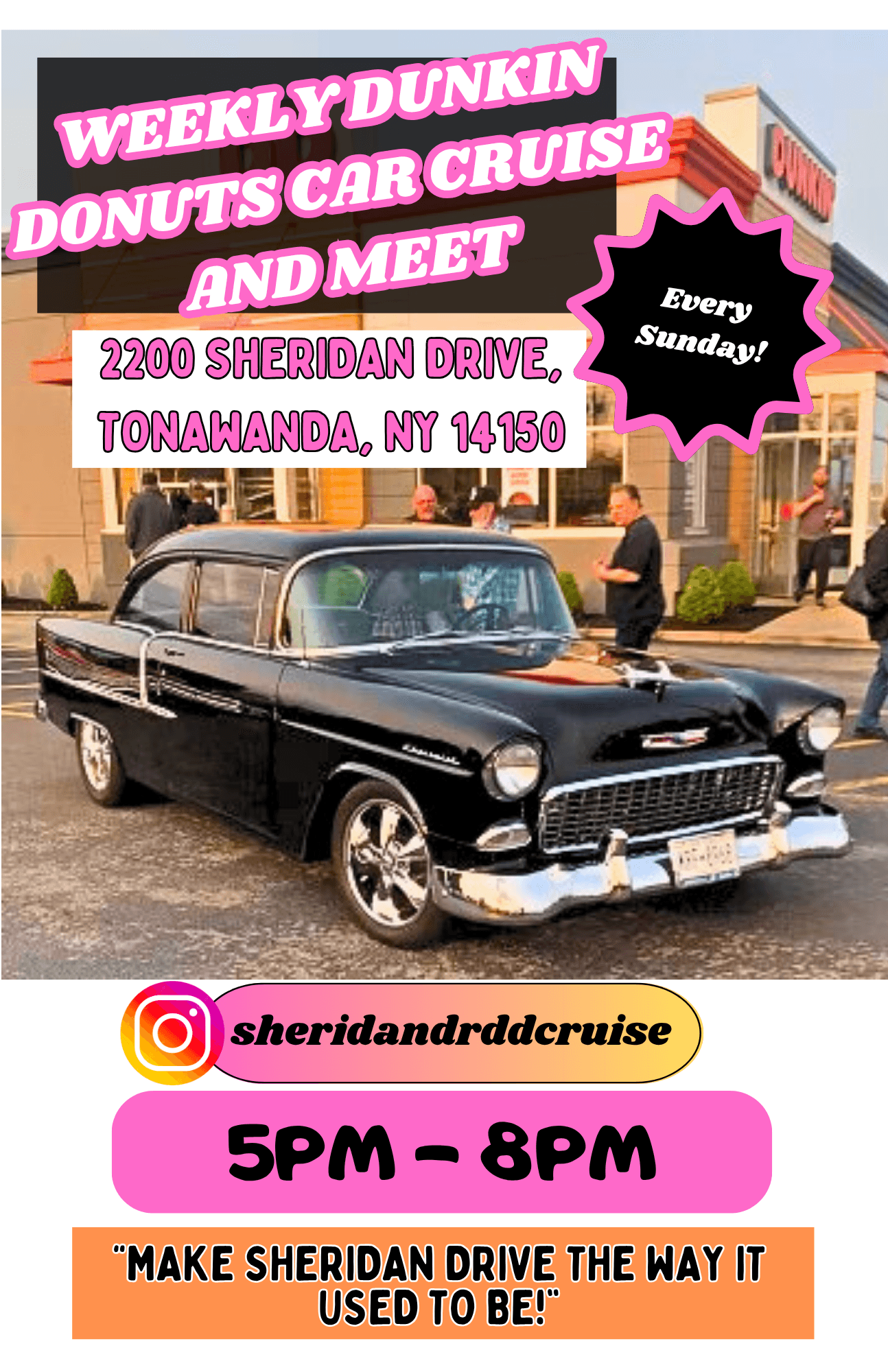 Sheridan Drive Dunkin Doughnuts cruise