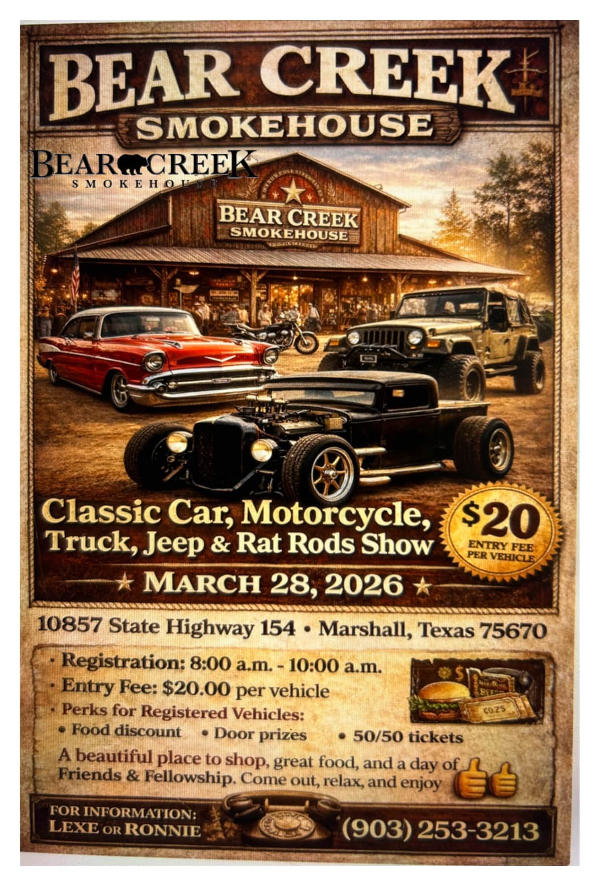 The Bear Creek Smokehouse Nationals Auto & Cycle Show