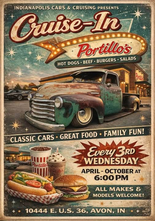 Indianapolis Cars Cruise-in @ Portillo’s