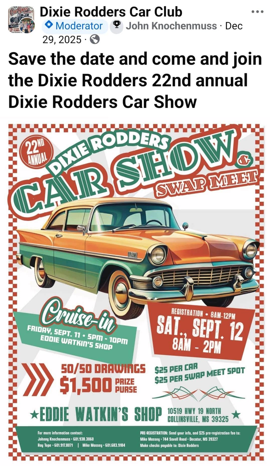Dixie Rodders Car Show