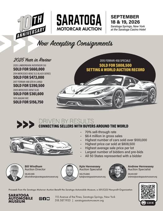 Saratoga Motorcar Auction