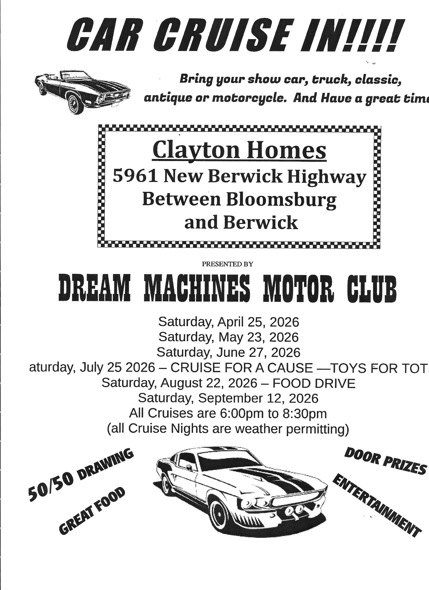 Dream Machines Motor Club Monthly Cruise-in