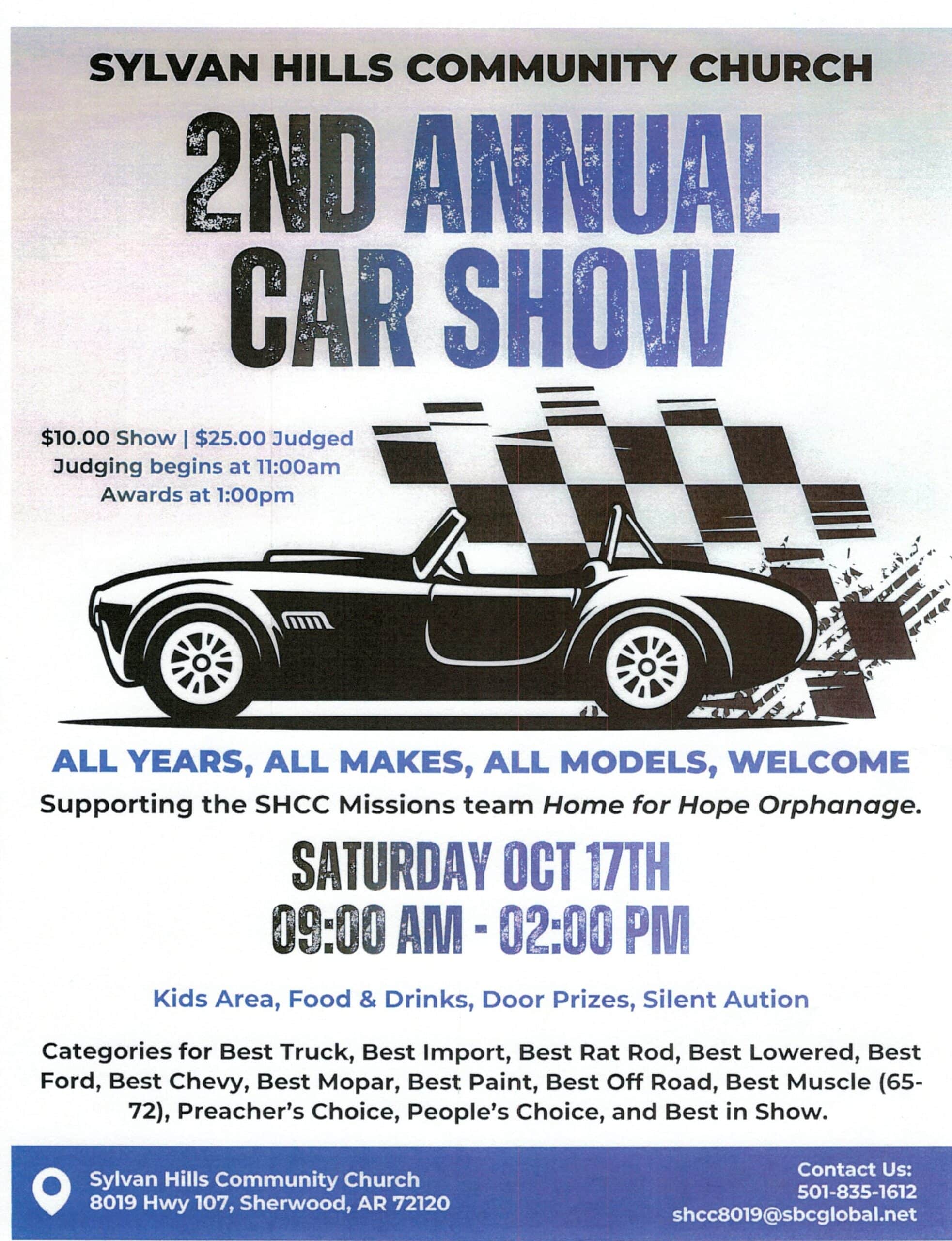 Sylvan Hills Community Church 2nd Annual Car Show