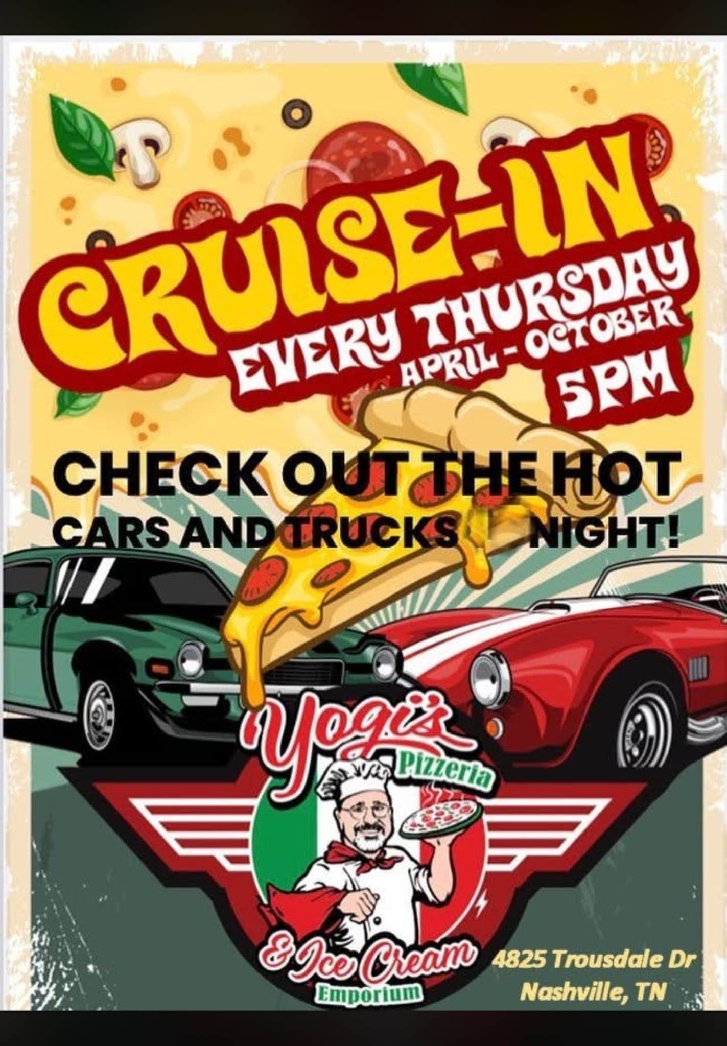 Yogi’s Pizzeria & Ice Cream Emporium Cruise-In