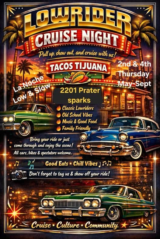 Lowrider Cruise Night at Tacos Tijuana