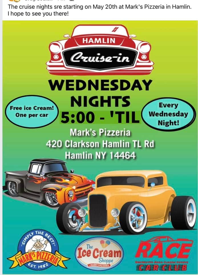 Hamlin Cruise-In Nights at Mark’s Pizzeria