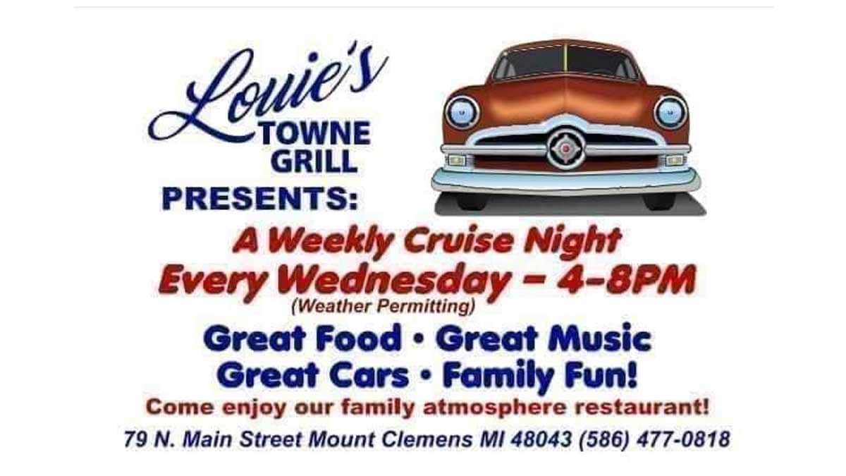Louie’s Towne Grill Weekly Cruise Night