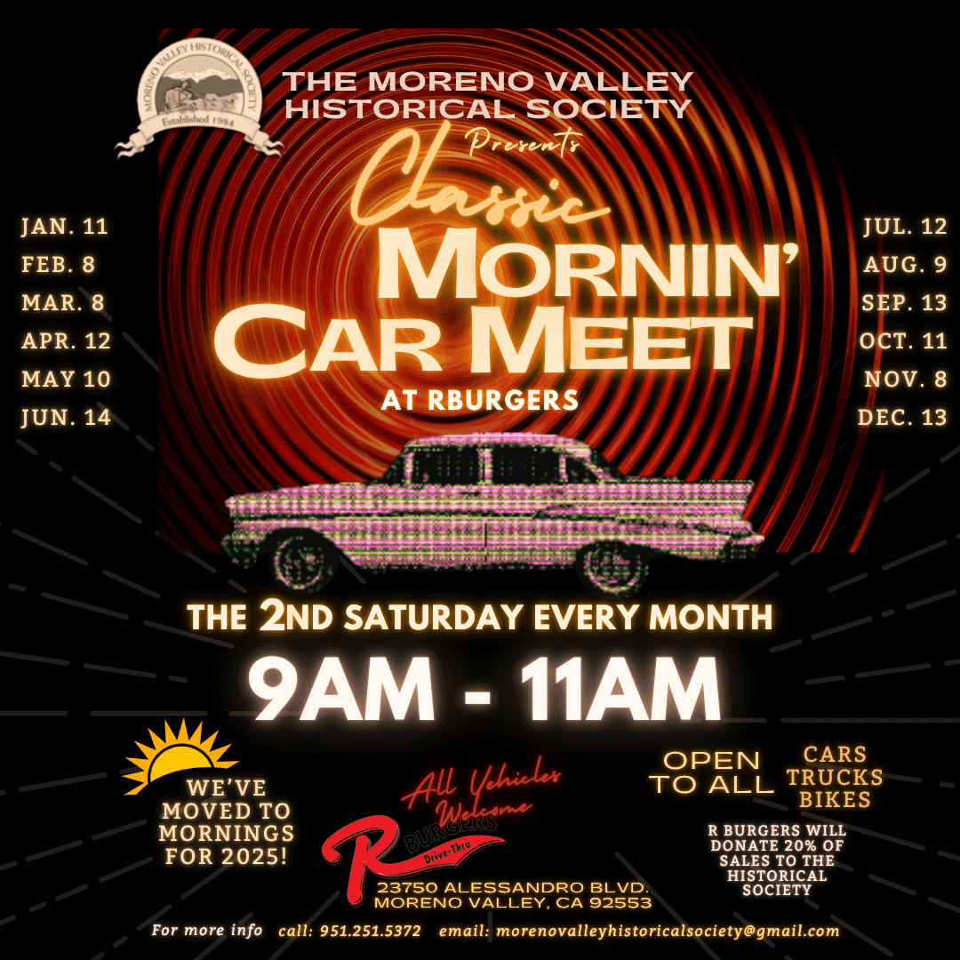Moreno Valley Historical Society Mornin’ Car Meet