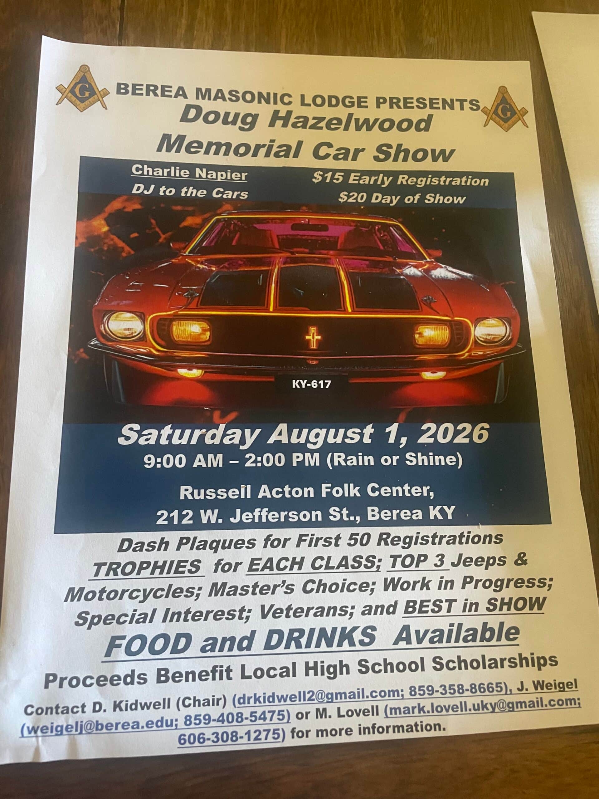 Doug Hazelwood memorial car and Bike and Jeep show
