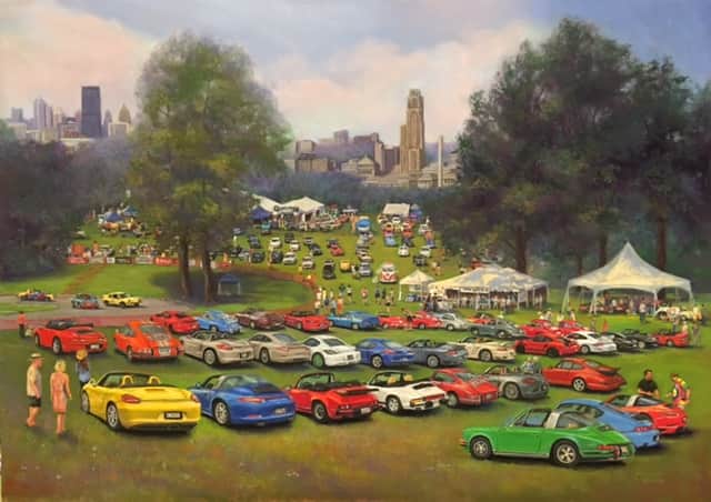 Porsche Field at the Pittsburgh Vintage Grand Prix