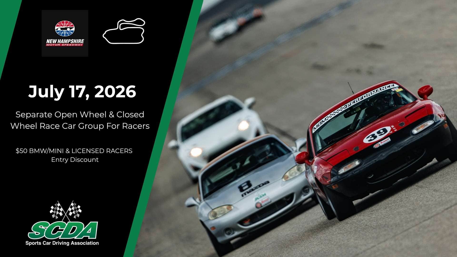 SCDA Track Day- New Hampshire Motor Speedway 7-17