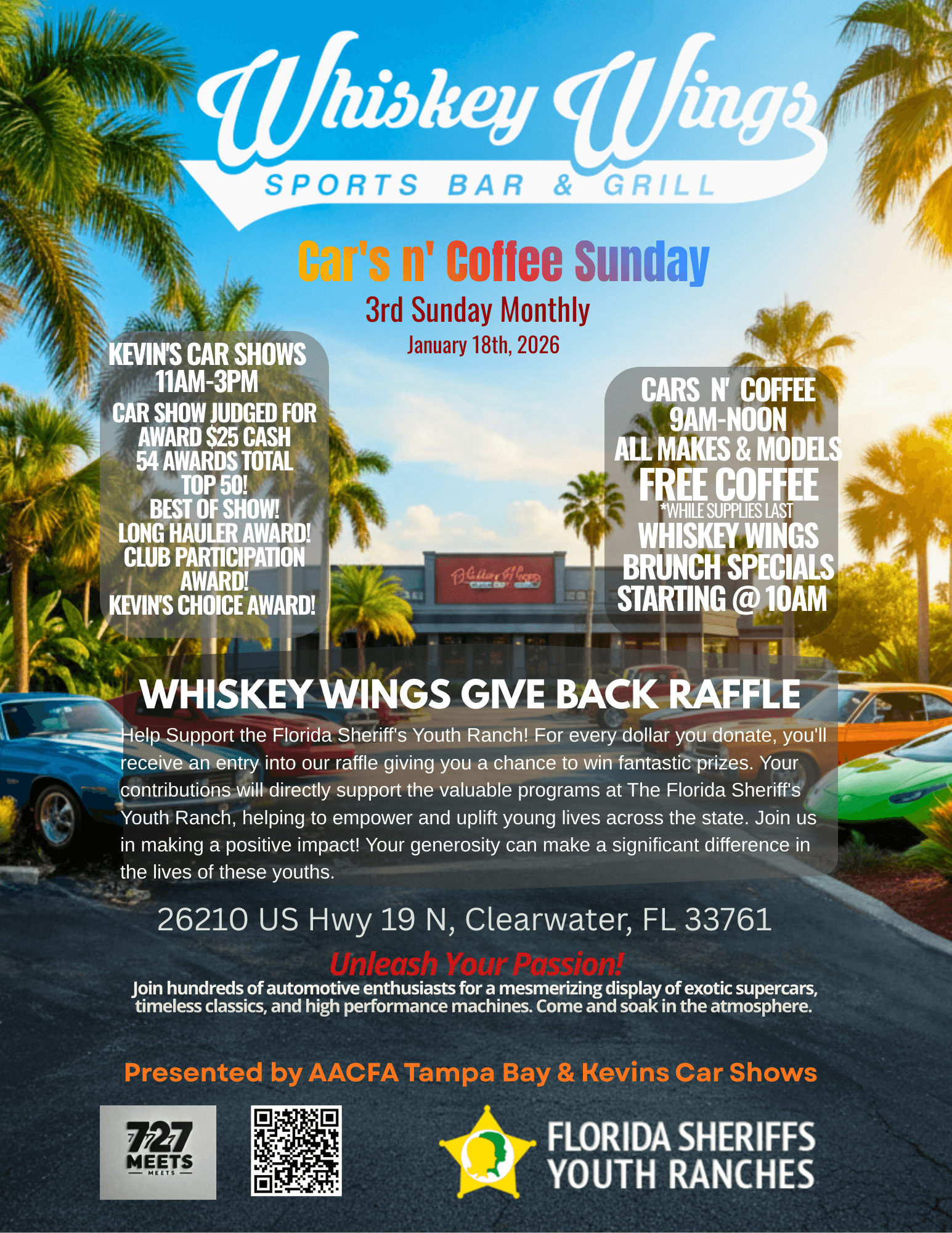 Whiskey Wings Cars n Coffee Sunday