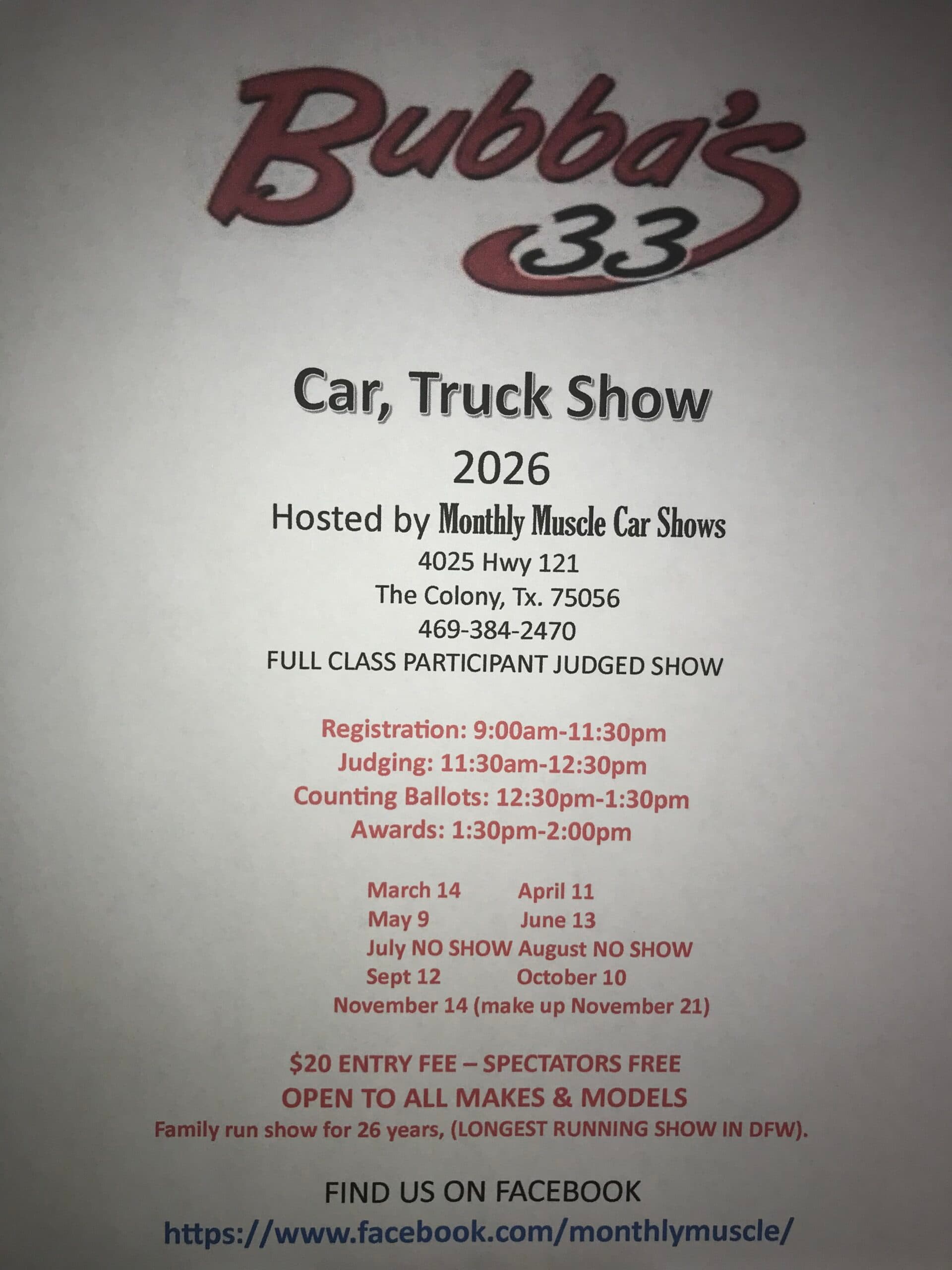 Monthly Muscle Car & Truck Show – September