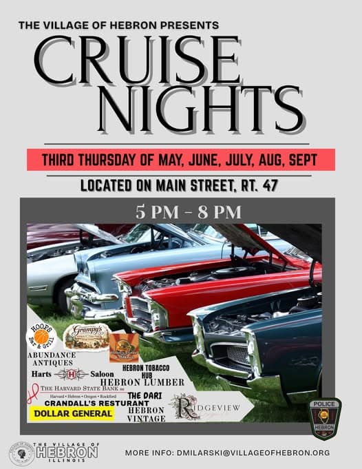 The Village Of Hebron Presents Cruise Nights