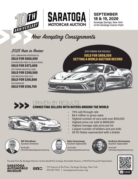 Saratoga Motorcar Auction