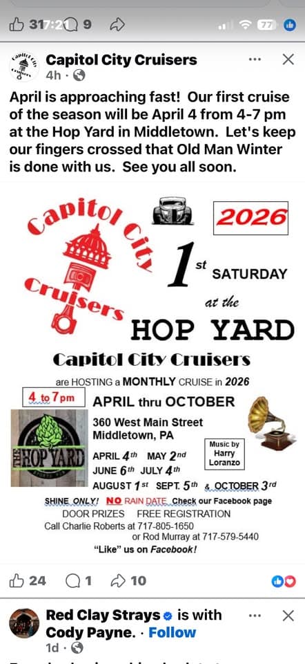Capitol City Cruisers Monthly Cruise-In