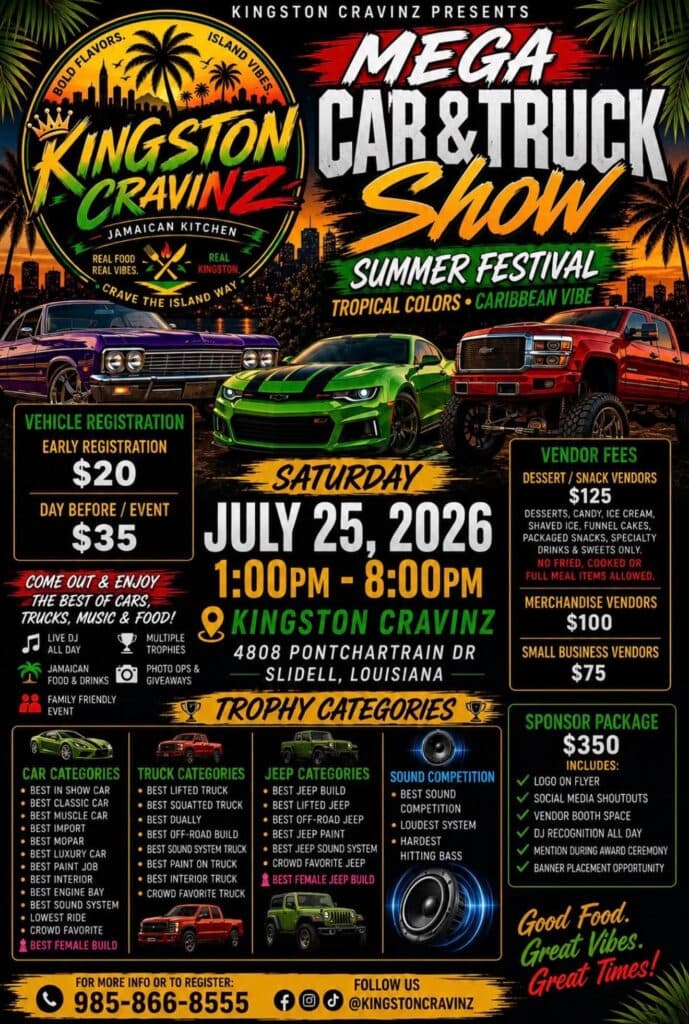 Kingston Cravinz Island Vibes Mega Car & Truck Show