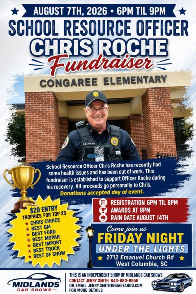 Midlands Car Shows School Resource Officer Chris Roche Fundraiser