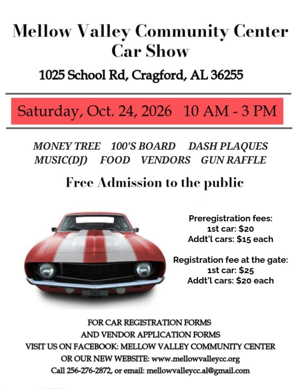 Mellow Valley Community Center 2nd Annual Car Show