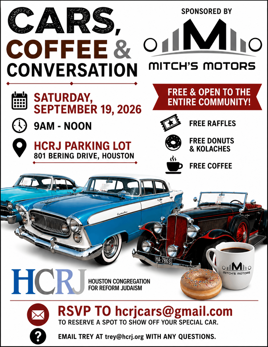 Cars, Coffee & Conversation – and a helicopter too!