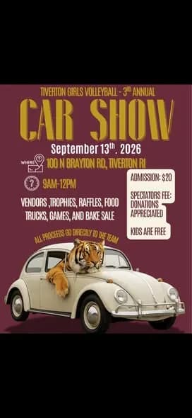 Tiverton Girls Volleyball - 3rd Annual Car Show