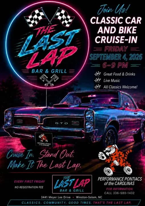 The Last Lap Classic Car and Bike Cruise-In