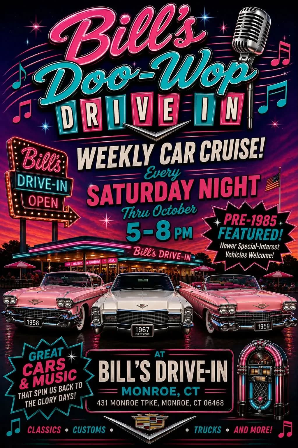 Bill's Doo-Wop Drive In Weekly Car Cruise