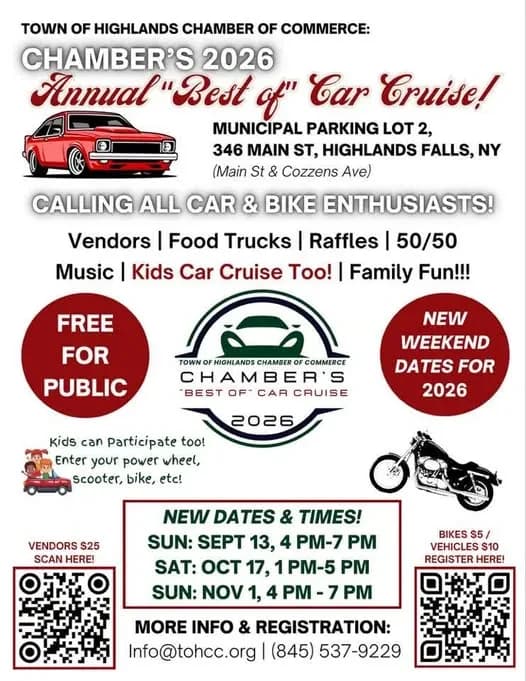 Chamber's 2026 Annual "Best of" Car Cruise