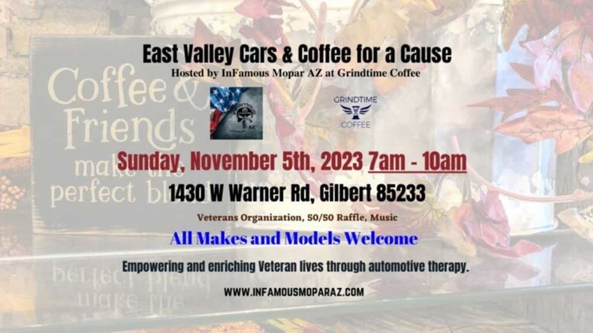 Cars and Coffee for a Cause at Grindtime