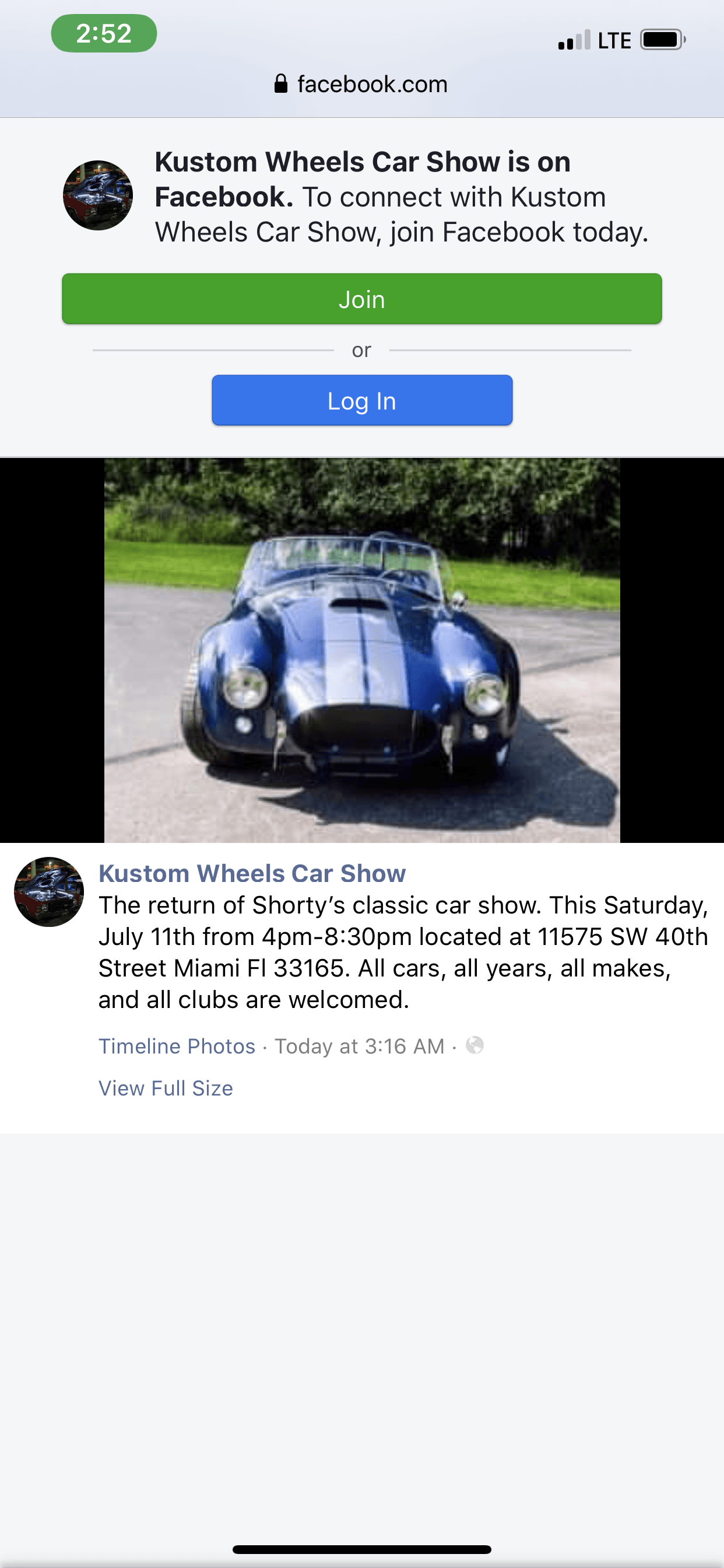 Open car show
