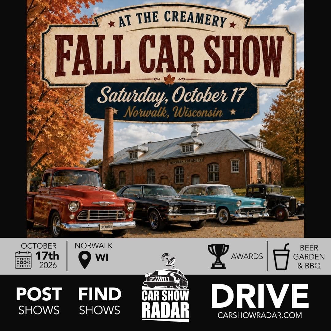 Fall Car Show at the Creamery – Norwalk WI