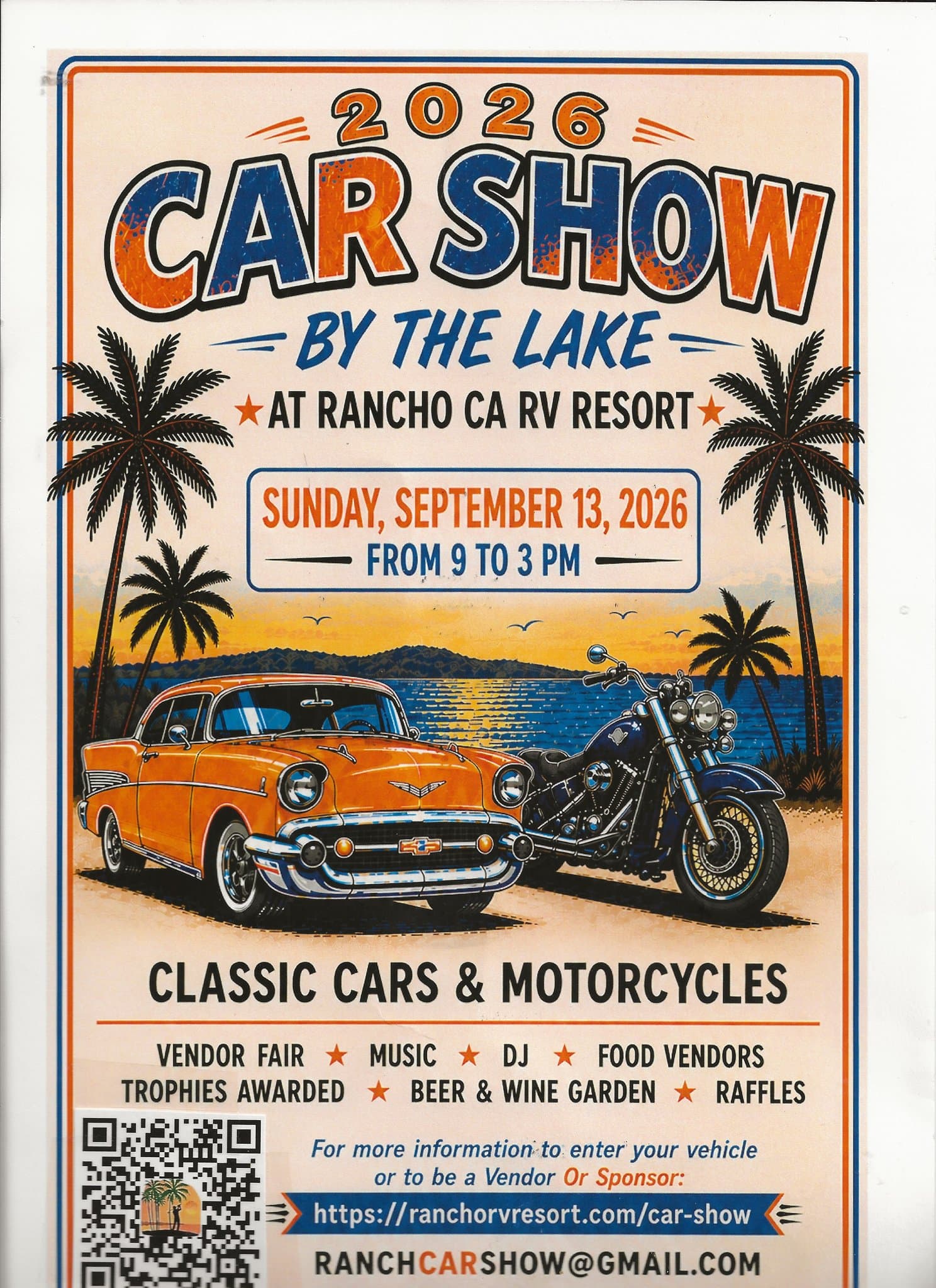 Car Show By The Lake