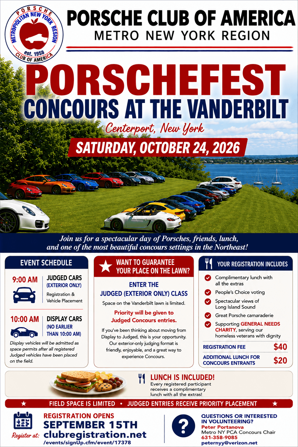 Metro NY Region: Porschefest Concours at the Vanderbilt