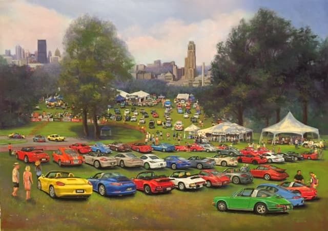 Porsche Field at the Pittsburgh Vintage Grand Prix