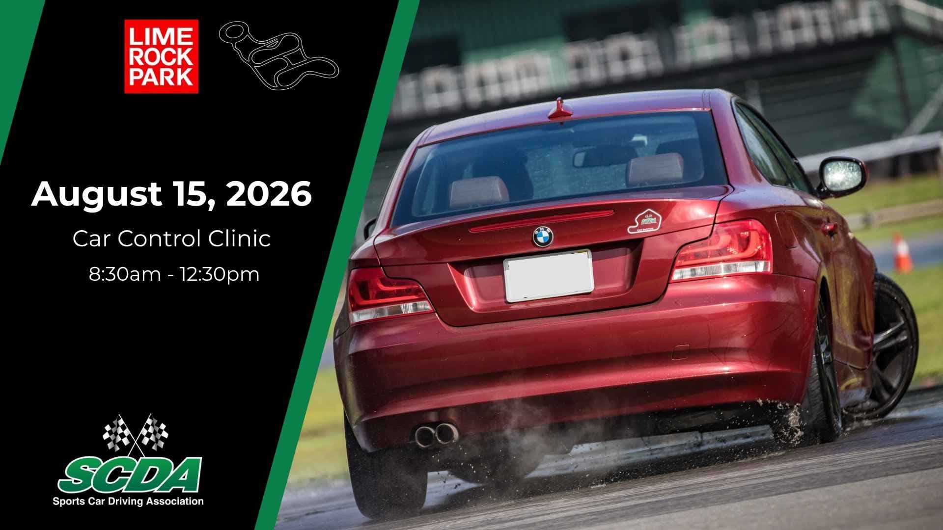 SCDA- Car Control Clinic-Lime Rock- 8/15/26