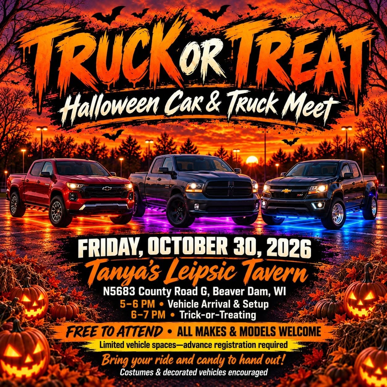 Leipsic Tavern Truck or Treat – Beaver Dam – 10/30/2026