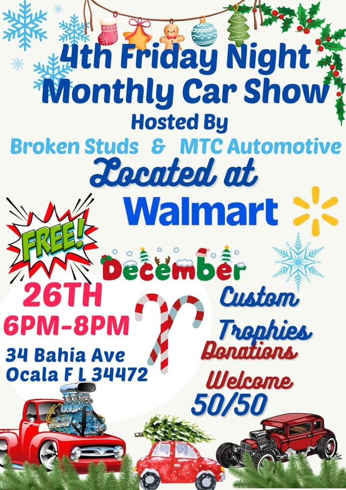 4th Friday Monthly Car Show @Walmart FREE ENTRY