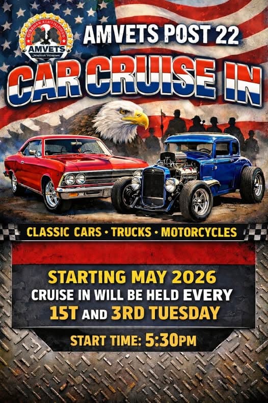Amvets Post 22 Car Cruise In