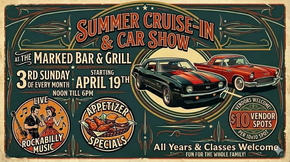 Marked Bar & Grill Summer Cruise-In & Car Show