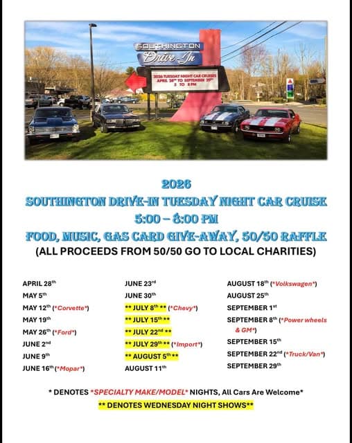 Southington Drive-In Cruise Nights