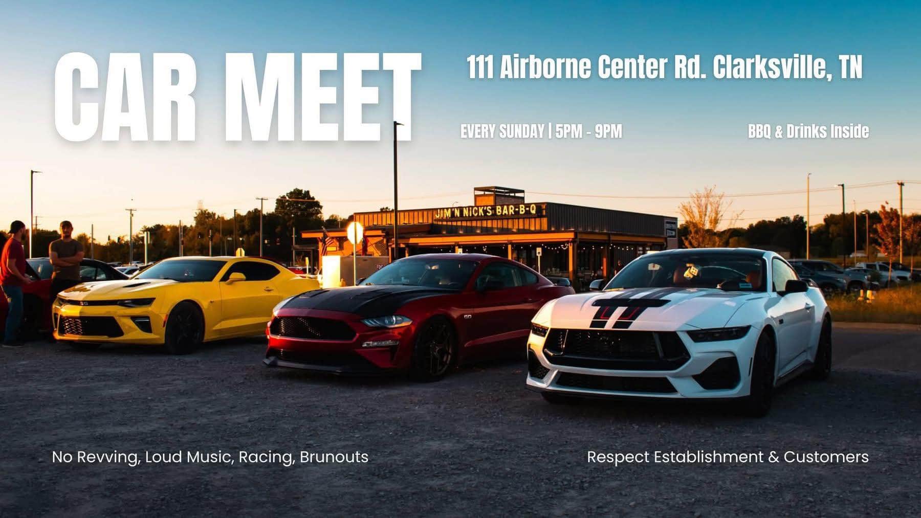 Car Meet at 111 Airborne Center Rd.