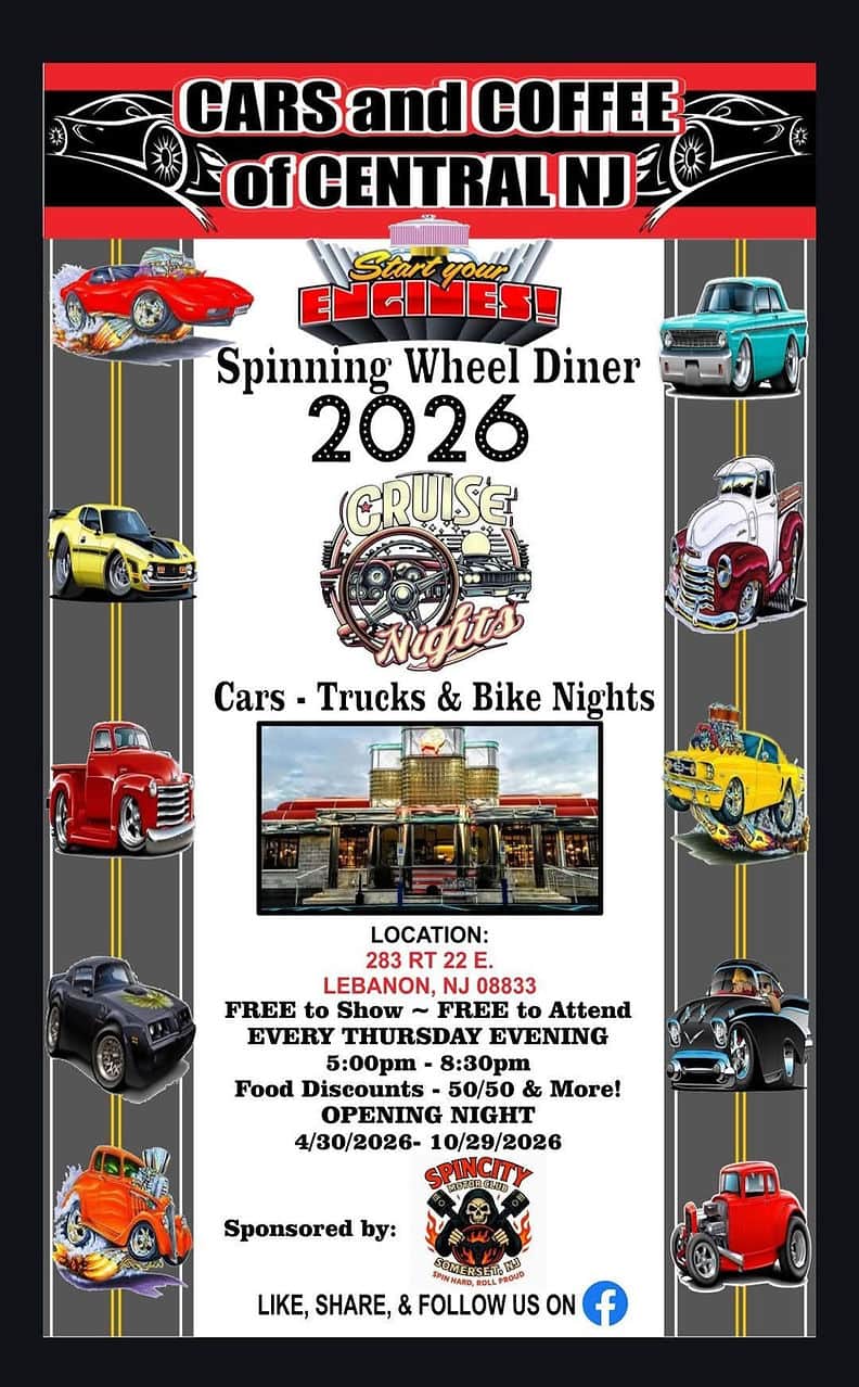 Cars and Coffee of Central NJ 2026 Cruise Nights