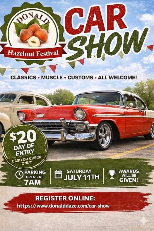 Donald Hazelnut Festival Car Show
