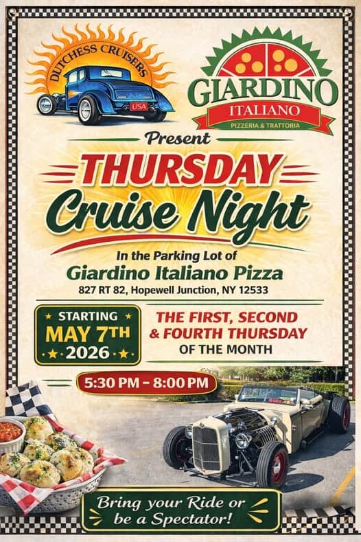 Dutchess Cruisers Present Thursday Cruise Night