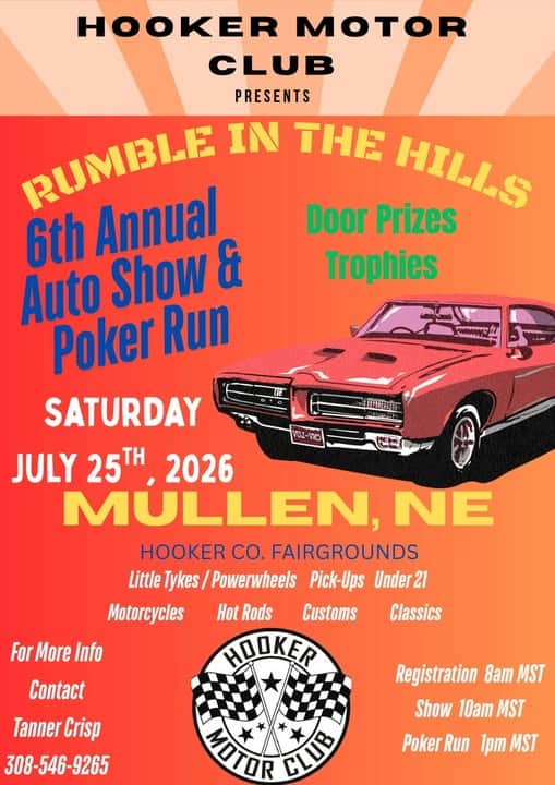 Hooker Motor Club Rumble In The Hills 6th Annual Auto Show & Poker Run