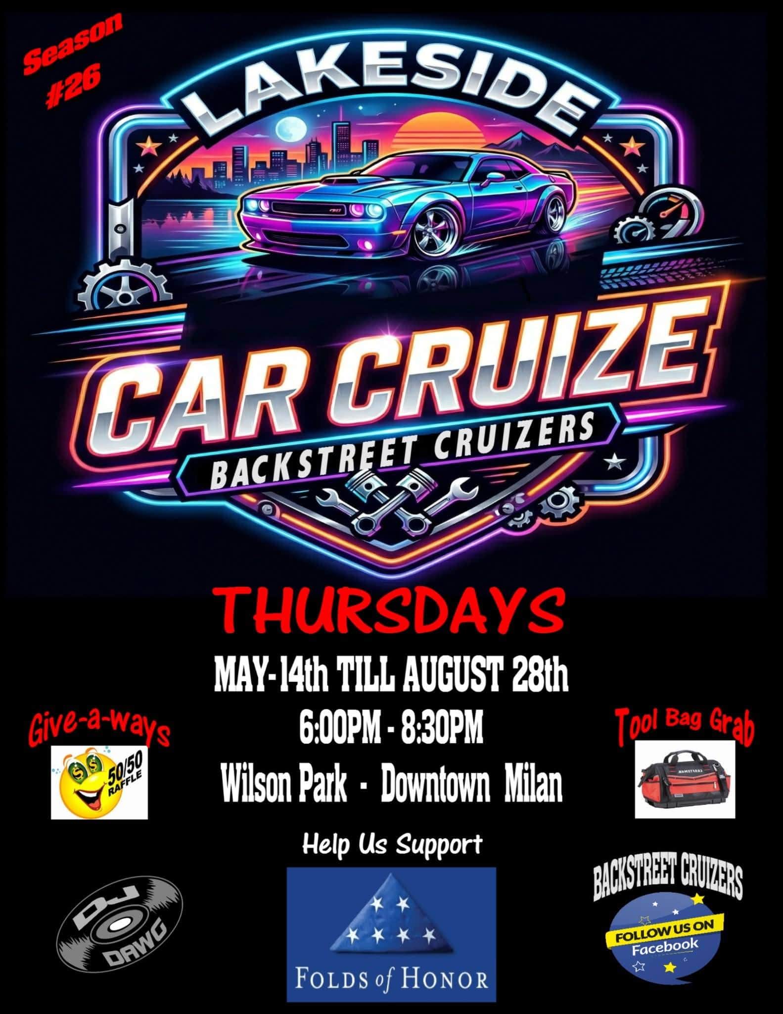 Backstreet Cruizers Car Club Thursday Night Cruises