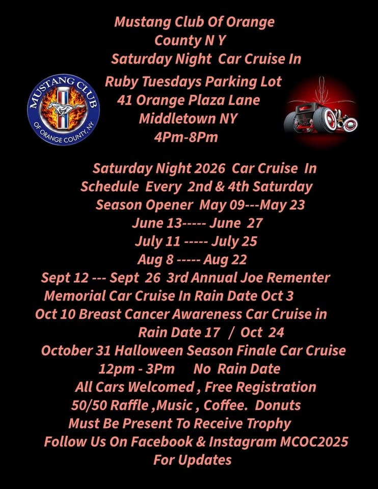 MCOC 2nd & 4th Saturday Night Car Cruise In Season Opener