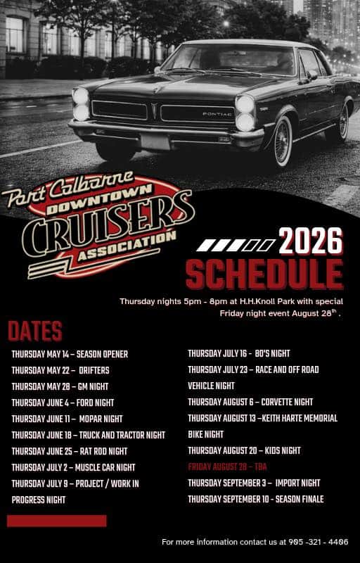 Port Colborne Downtown Cruisers Thursday Night Cruise-In