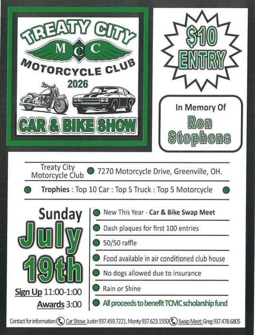 Treaty City Motorcycle Club 2026 Car & Bike Show