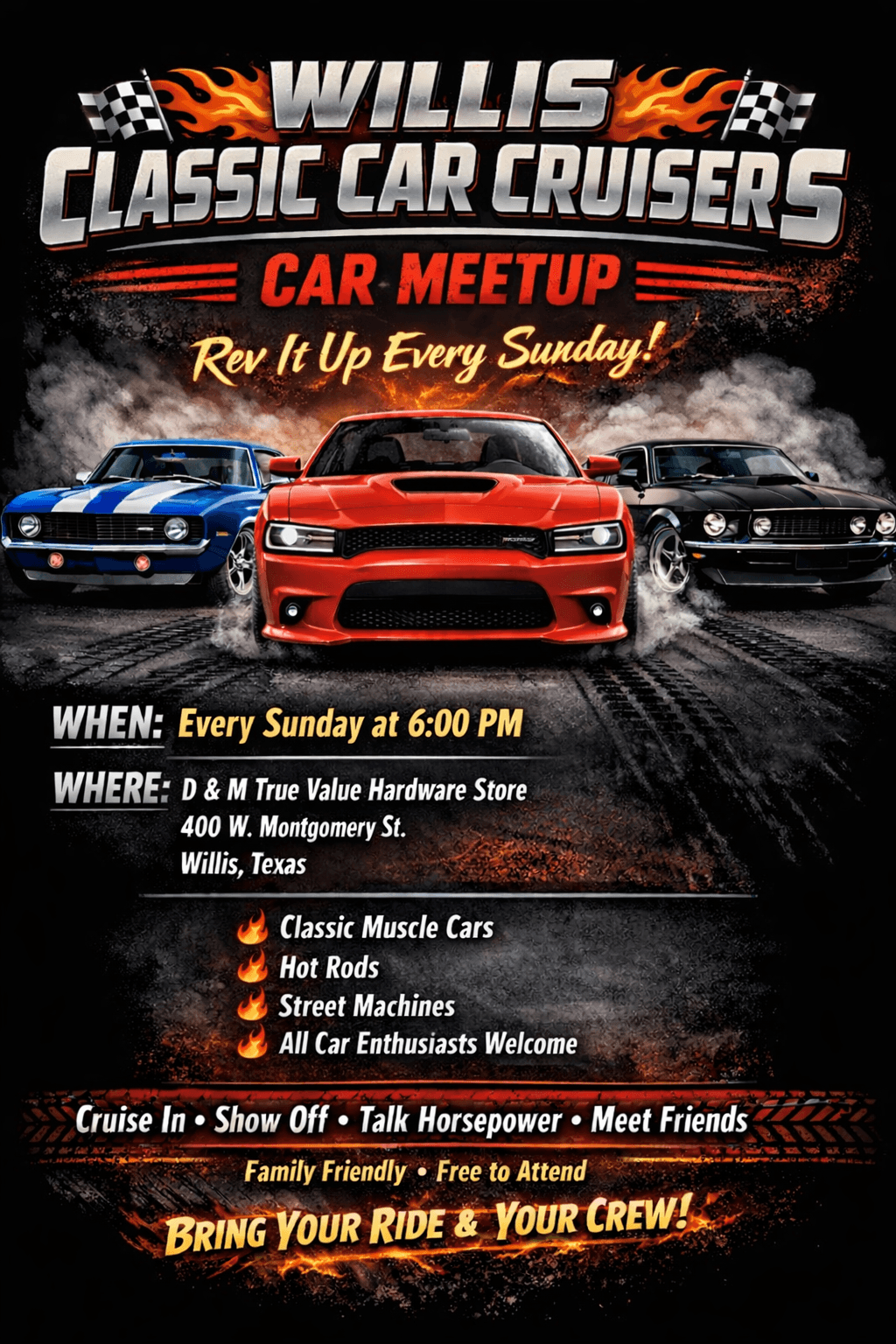 Willis Classic Car Cruiser Weekly Meet Up